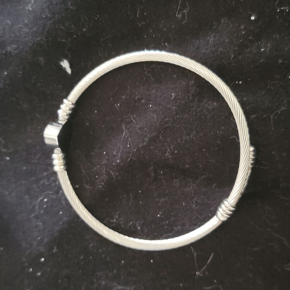 Sterling Silver Initial Bracelet "M" - image 2